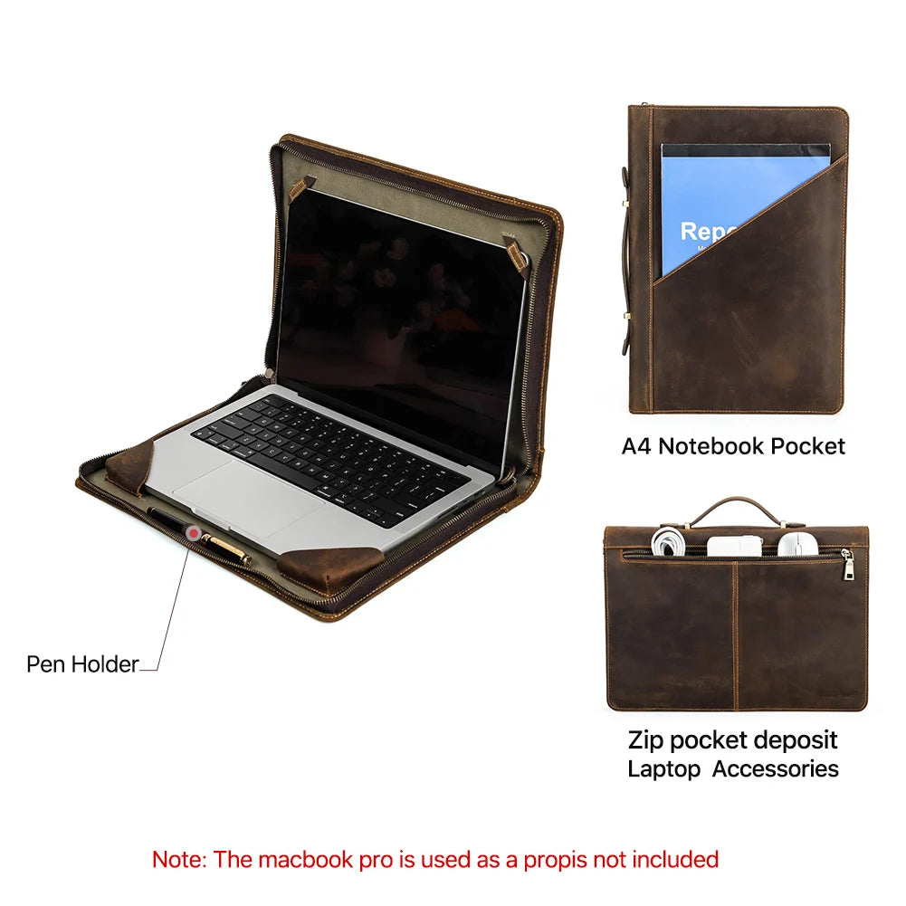 Elegante Echtleder Laptoptasche für MacBook & Business