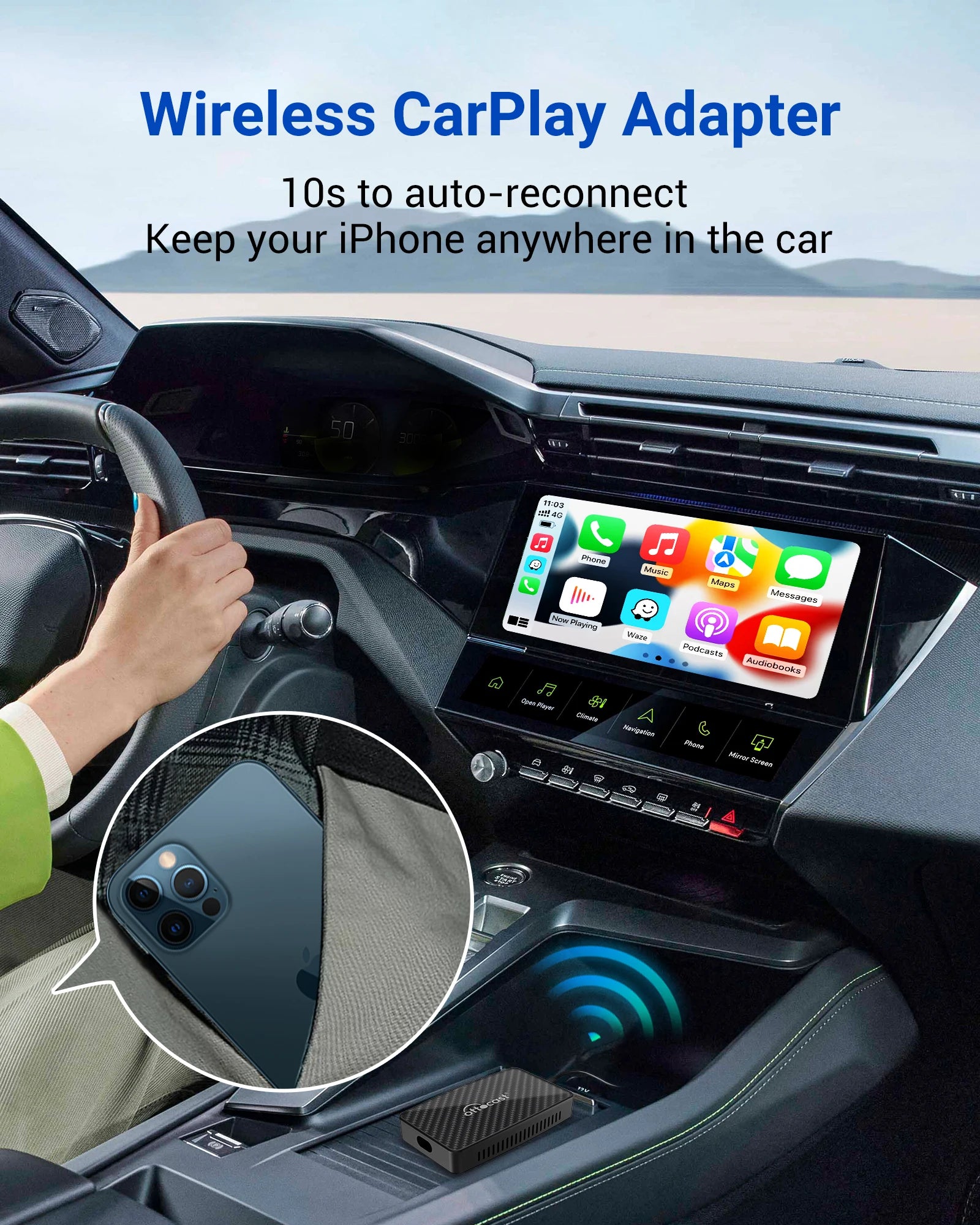 OTTOCAST Play2Video Pro Wireless CarPlay Adapter