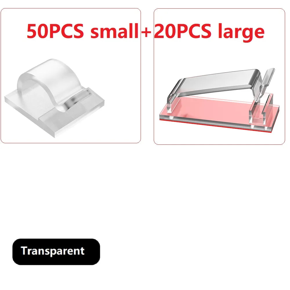 70-teiliges Kabelmanagement Set Büro & Zuhause