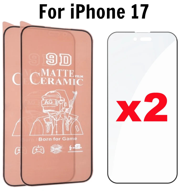 Matte ceramic screen protector for iPhone 17 series