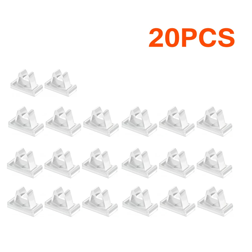 M-Typ Kabelclips Set Weiß für Schreibtisch Kabelmanagement