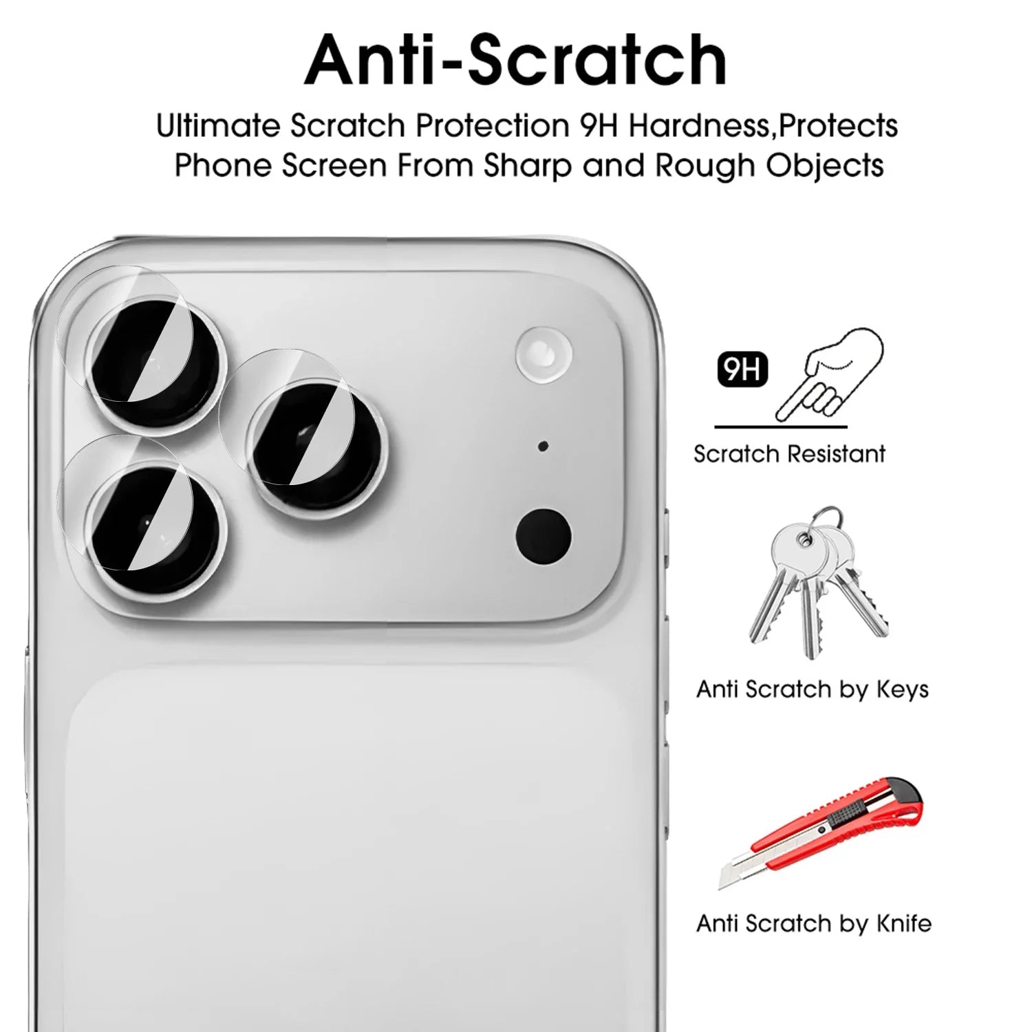 iPhone 17 Kameraobjektiv Schutzglas 9H Anti-Kratz