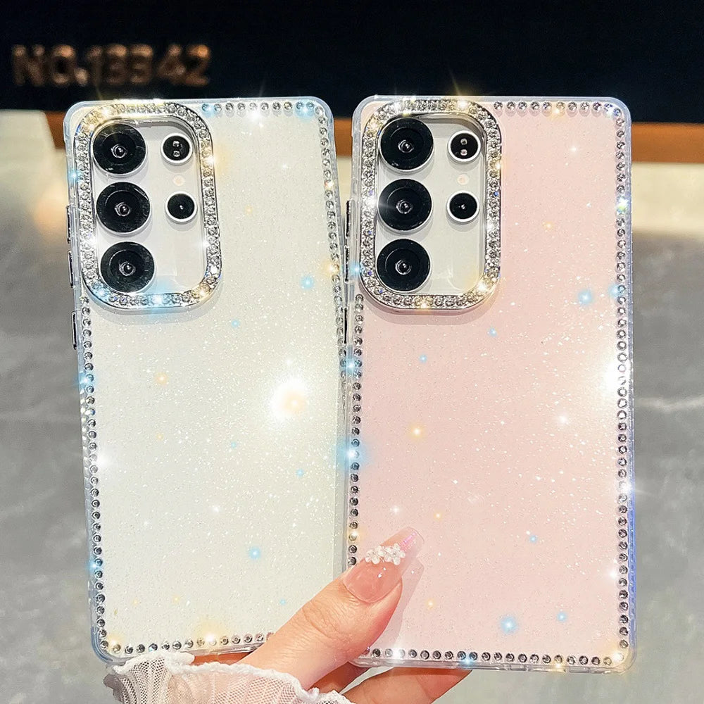 Luxus Glitzer Hülle Transparent für Samsung S25