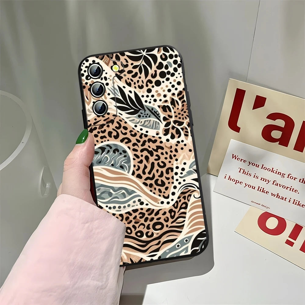 Abstrakte Tiger Mädchen Hülle für Samsung Galaxy