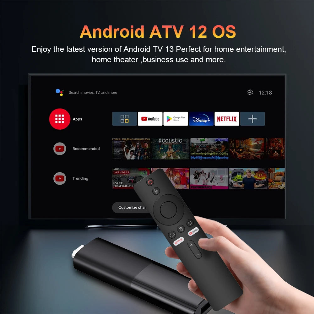 8K Android Smart TV Streaming Stick with Voice Control