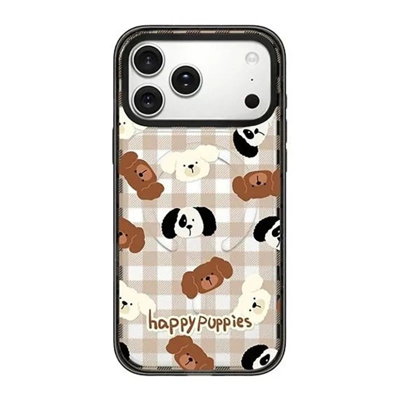 Flower Ghost Hülle mit schwarzem Rand für iPhone