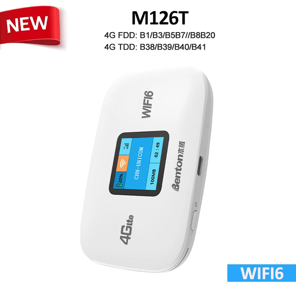 Tragbarer 4G LTE WiFi6 Router für Reisen