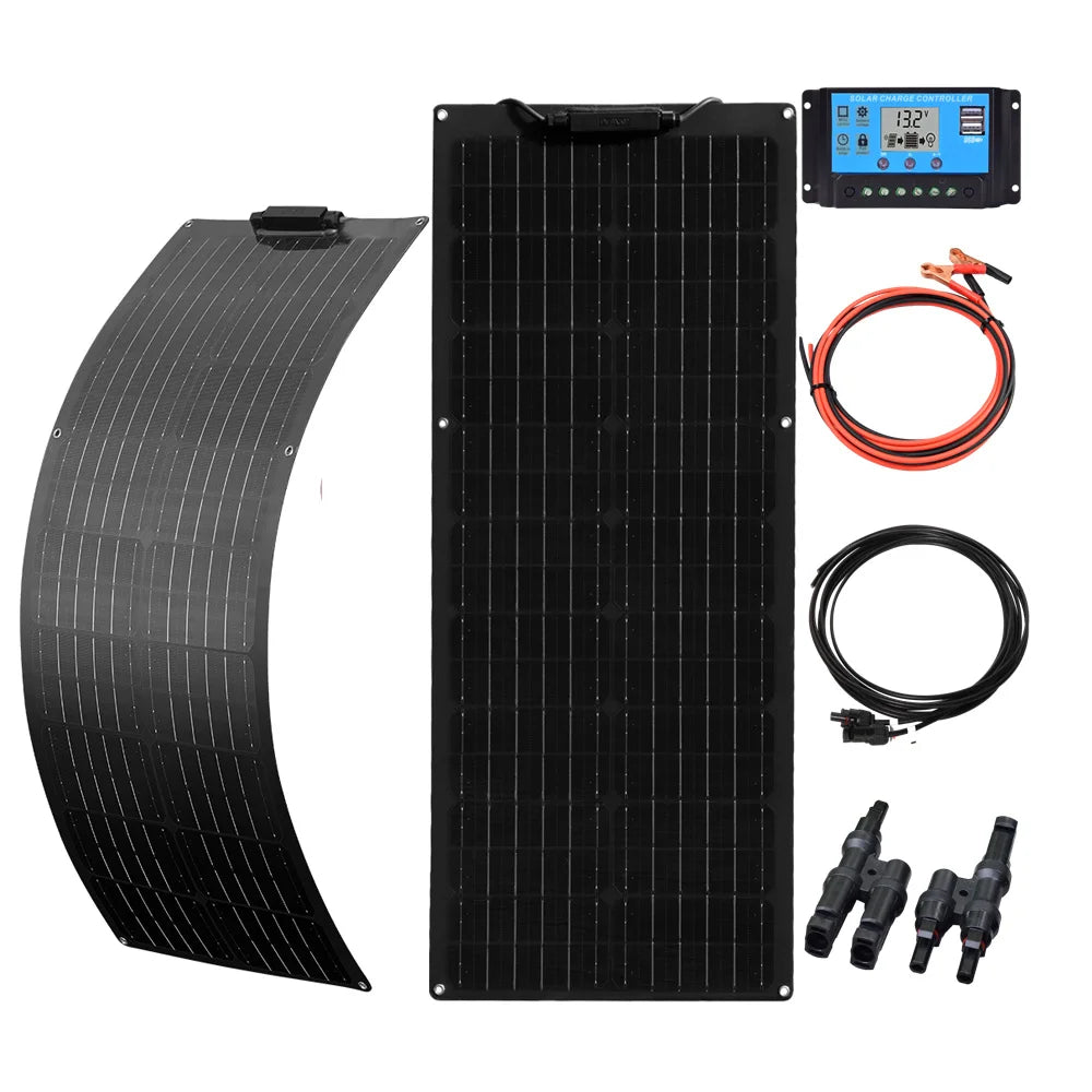 50W 12V Solar Panel Starter Kit for Motorhomes &amp; Campers