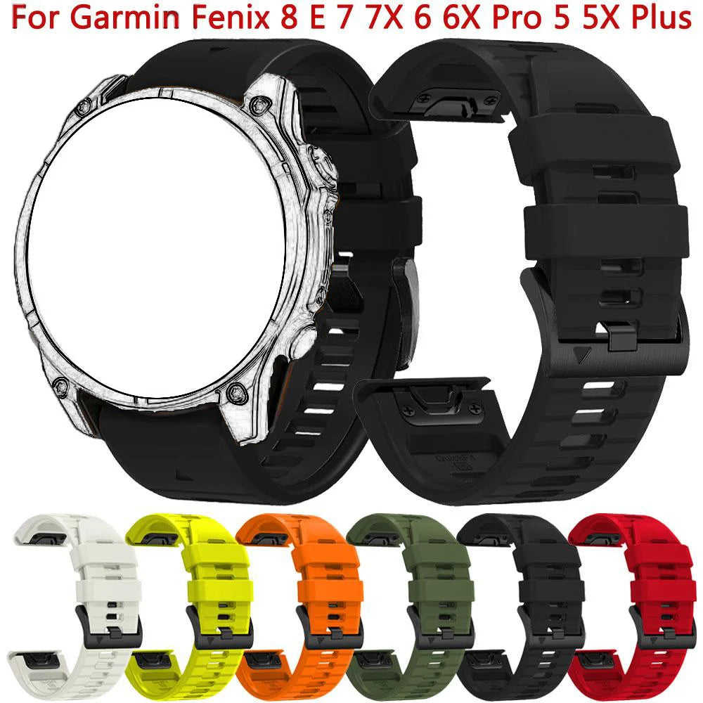 QuickFit Silikonarmband 22/26mm für Garmin Uhren