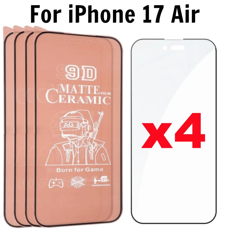 Matte ceramic screen protector for iPhone 17 series