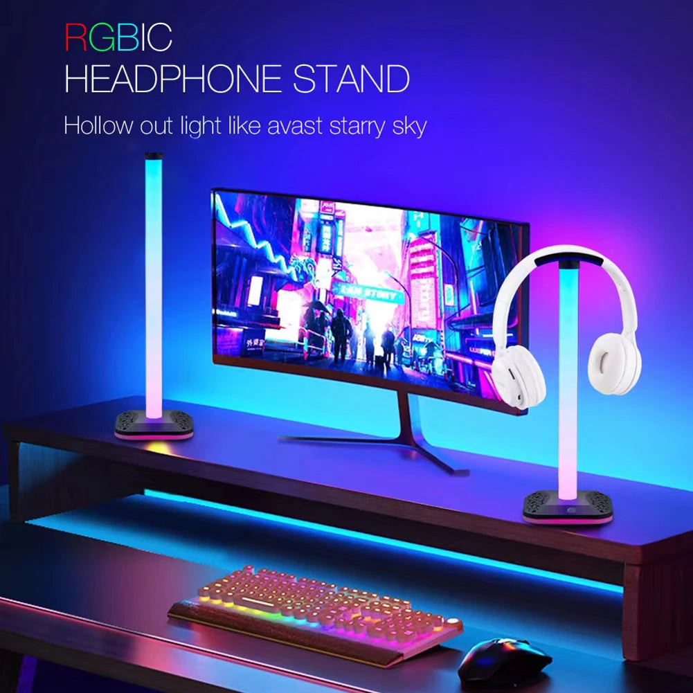 RGB Gaming Headphone Holder Desktop Stand