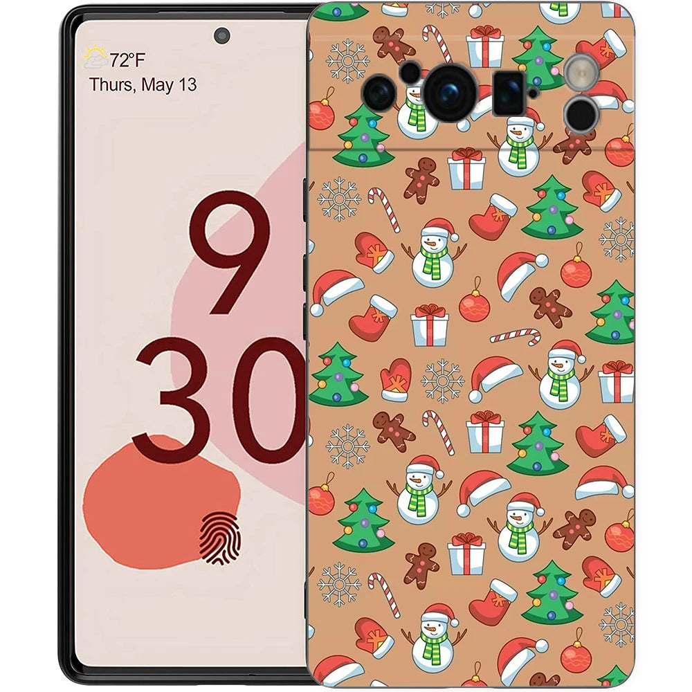 Pixel 9 8 Hülle TPU Cartoon Weihnachtsmotiv Schutz Case