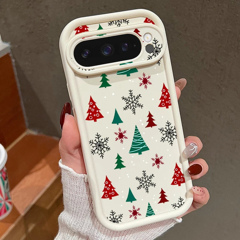 Weihnachtliche TPU-Handyhülle mit Tannenbaum für Google Pixel 10 9 8