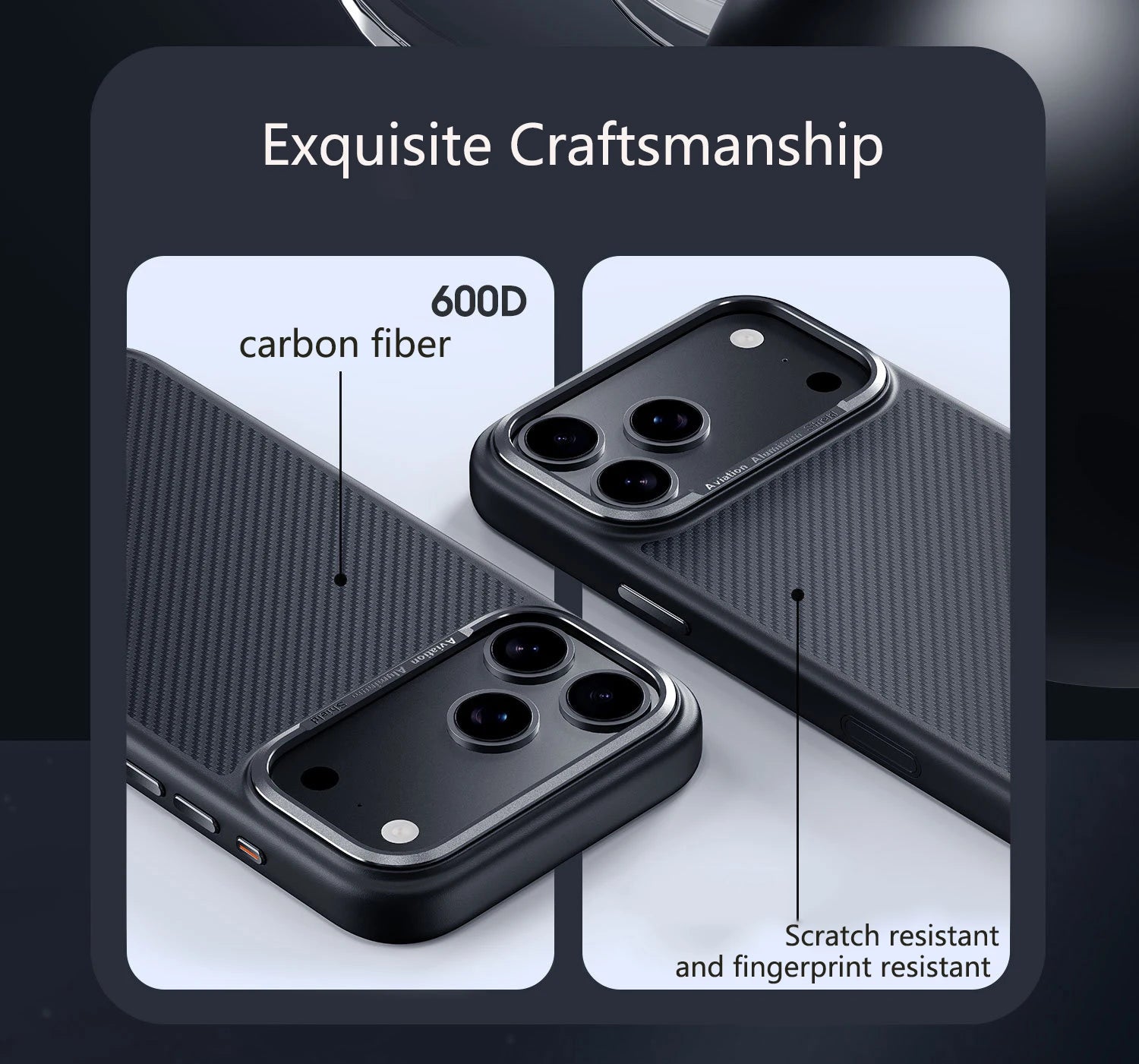 Kevlar Aramidfaser Hülle für iPhone 17 Pro Magnet