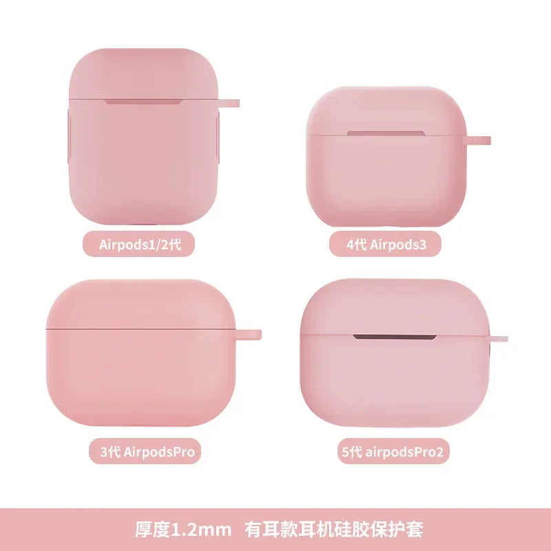 Rosa Silikon Airpods Hülle Schutzcase