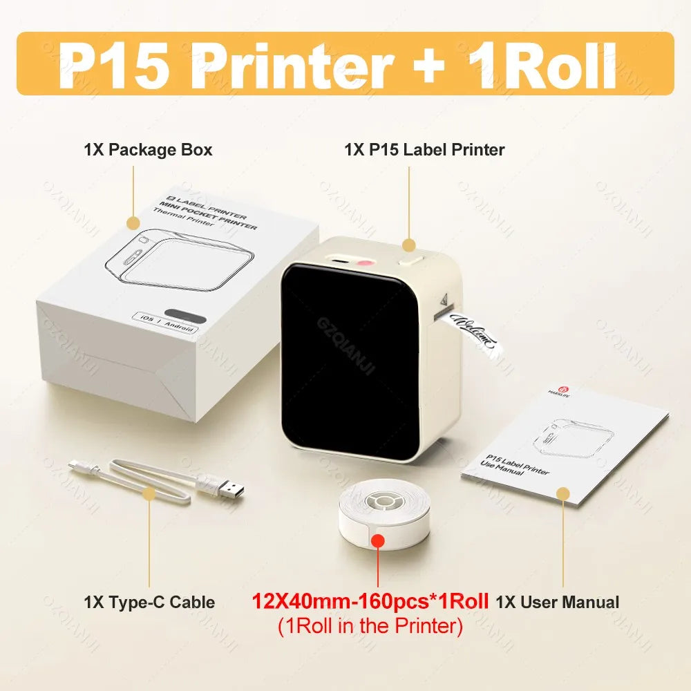 Marklife P15 Mini Bluetooth Etikettendrucker tragbar