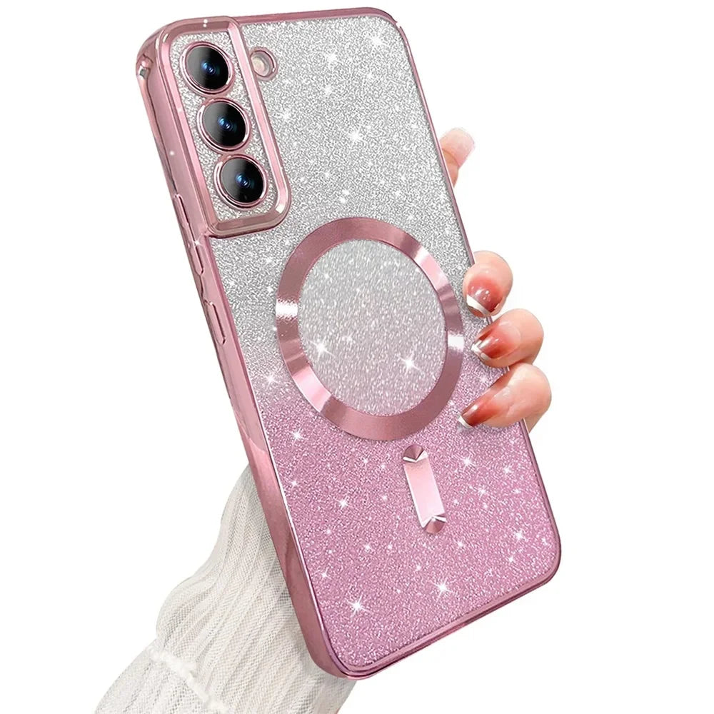Glitzernde MagSafe Hülle für Samsung Galaxy