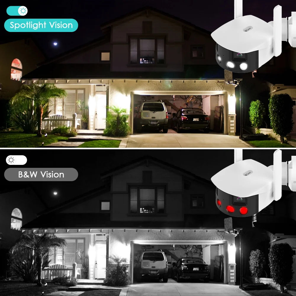 8MP 4K Dual-Lens Ultra Wide Angle IP Camera with AI