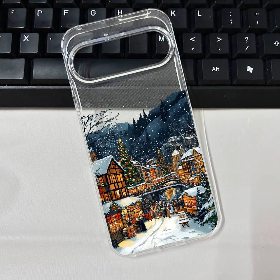 Winter TPU phone case with snowy landscape for Google Pixel