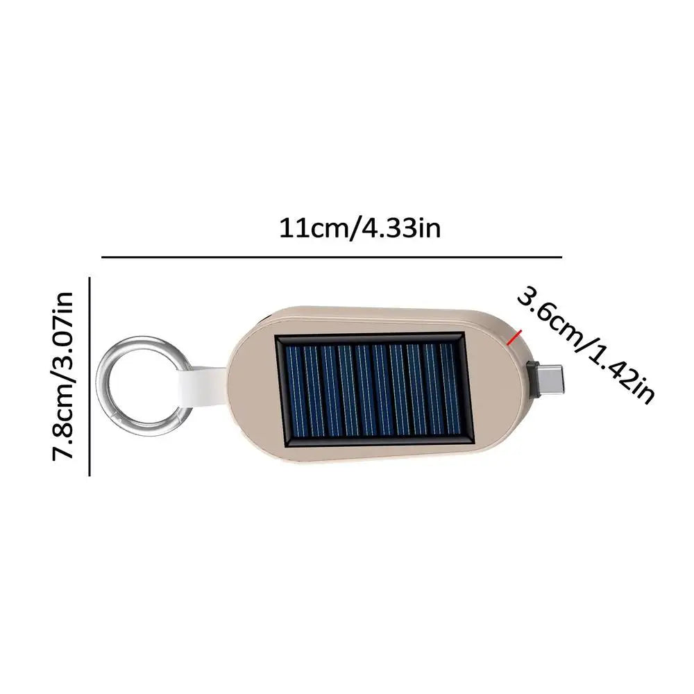 Mini Solar Keychain Powerbank with Fast Charging