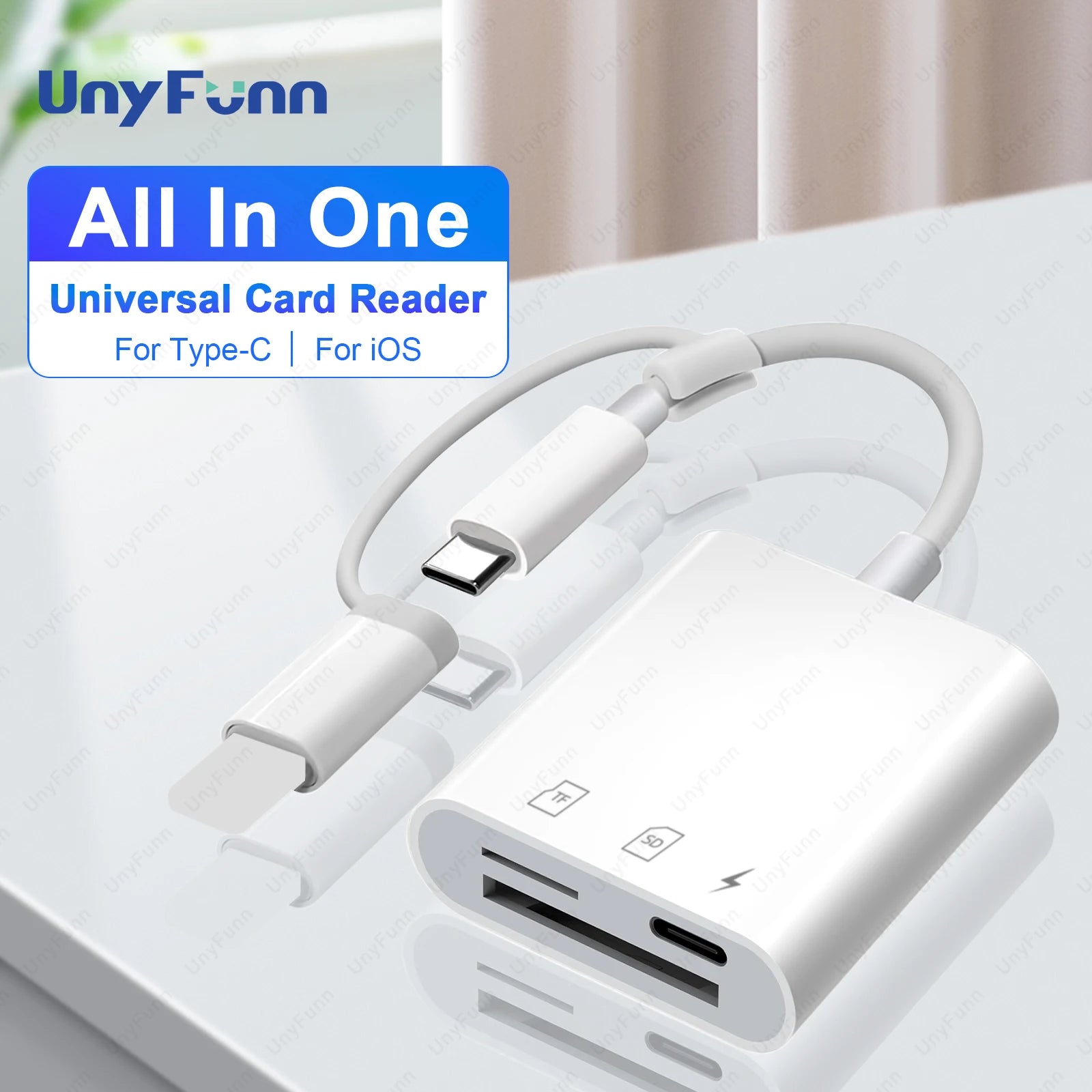 Universeller TF SD Kartenleser für iPhone & Typ C