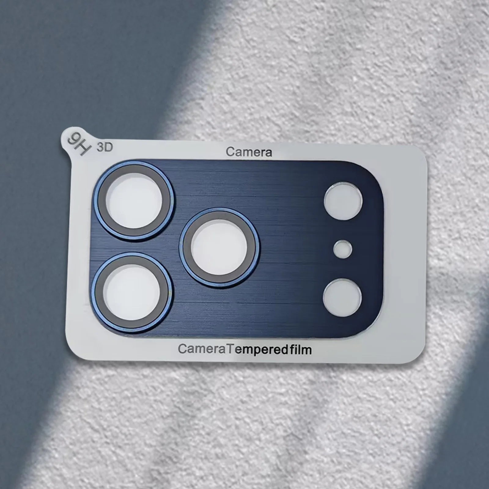 Brushed metal camera lens protector for iPhone 17 series