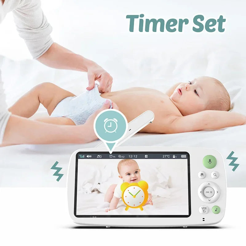 5 Zoll Kabelloses Babyphone mit Nachtblick und Audio