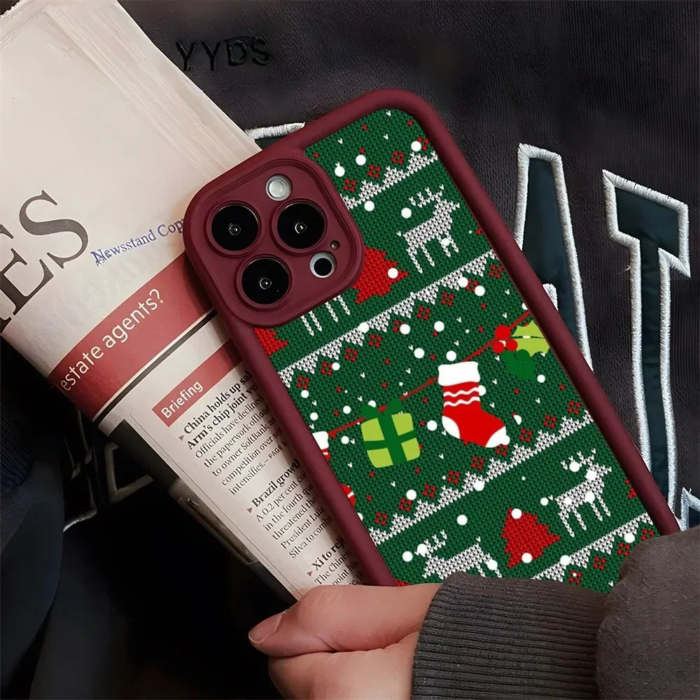 Weihnachts Silikonhülle für iPhone 16 Pro Max