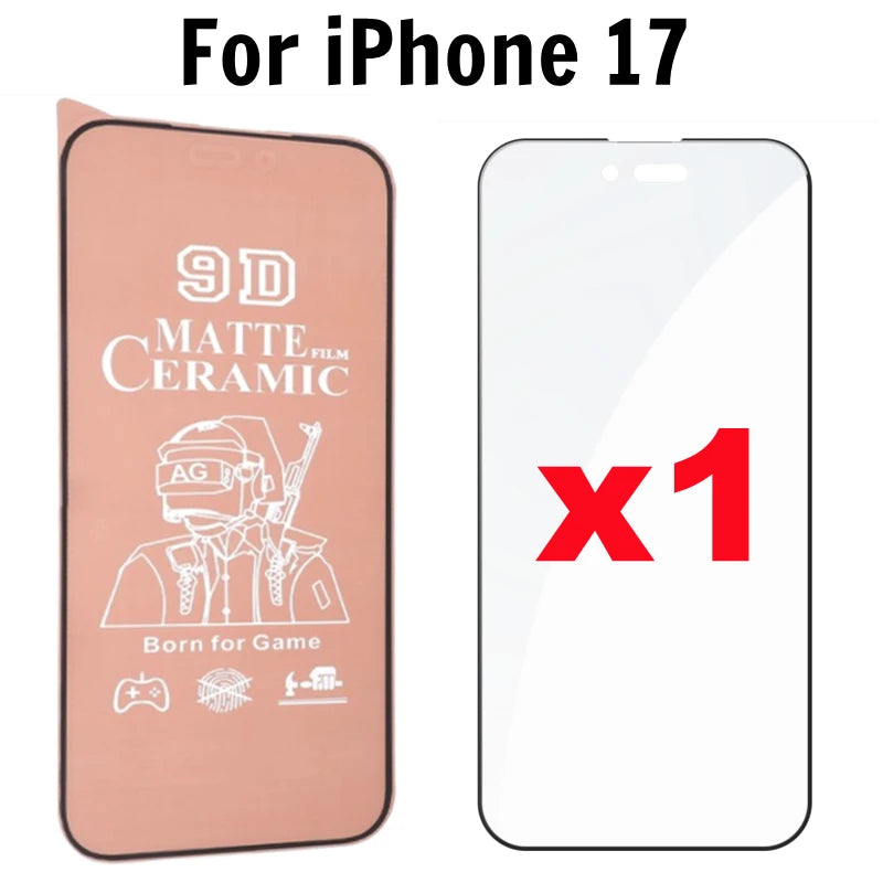 Matte ceramic screen protector for iPhone 17 series