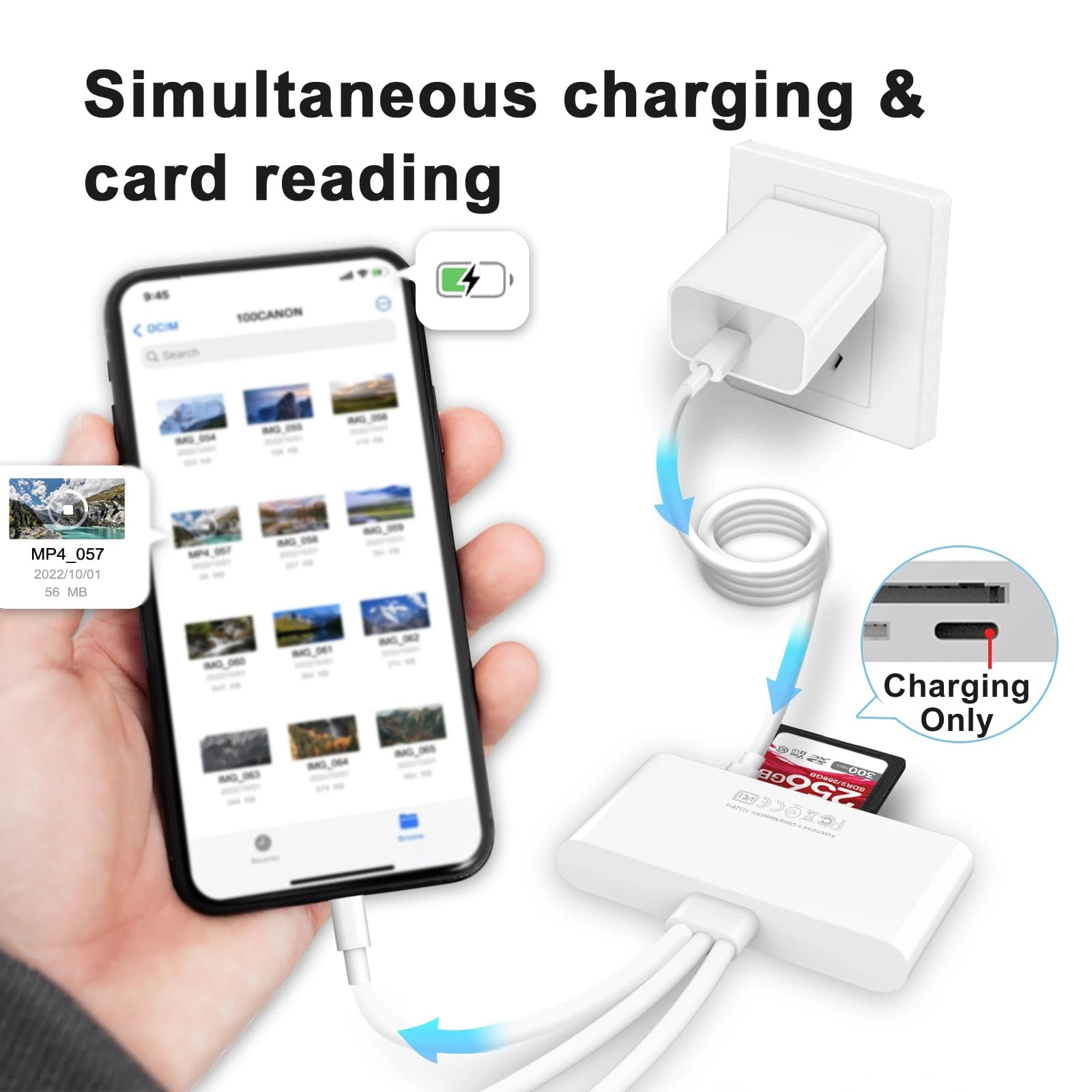 5-in-1 USB OTG Kartenleser Adapter für iPhone iPad