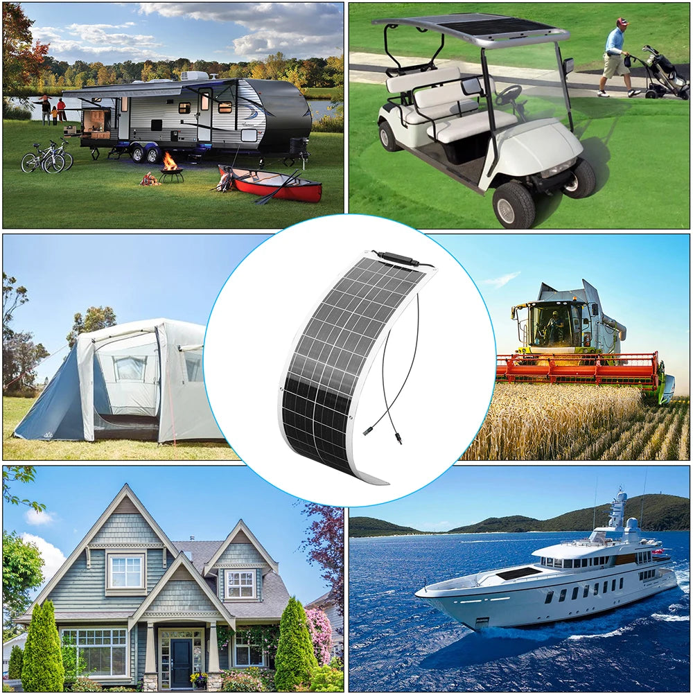 50W 12V Solar Panel Starter Kit for Motorhomes &amp; Campers