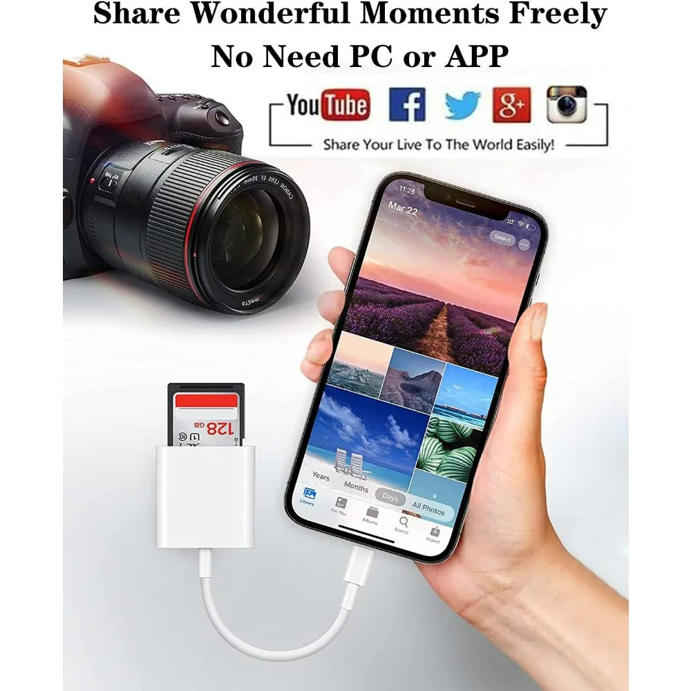 Lightning SD-Kartenleser für iPhone iPad Adapter