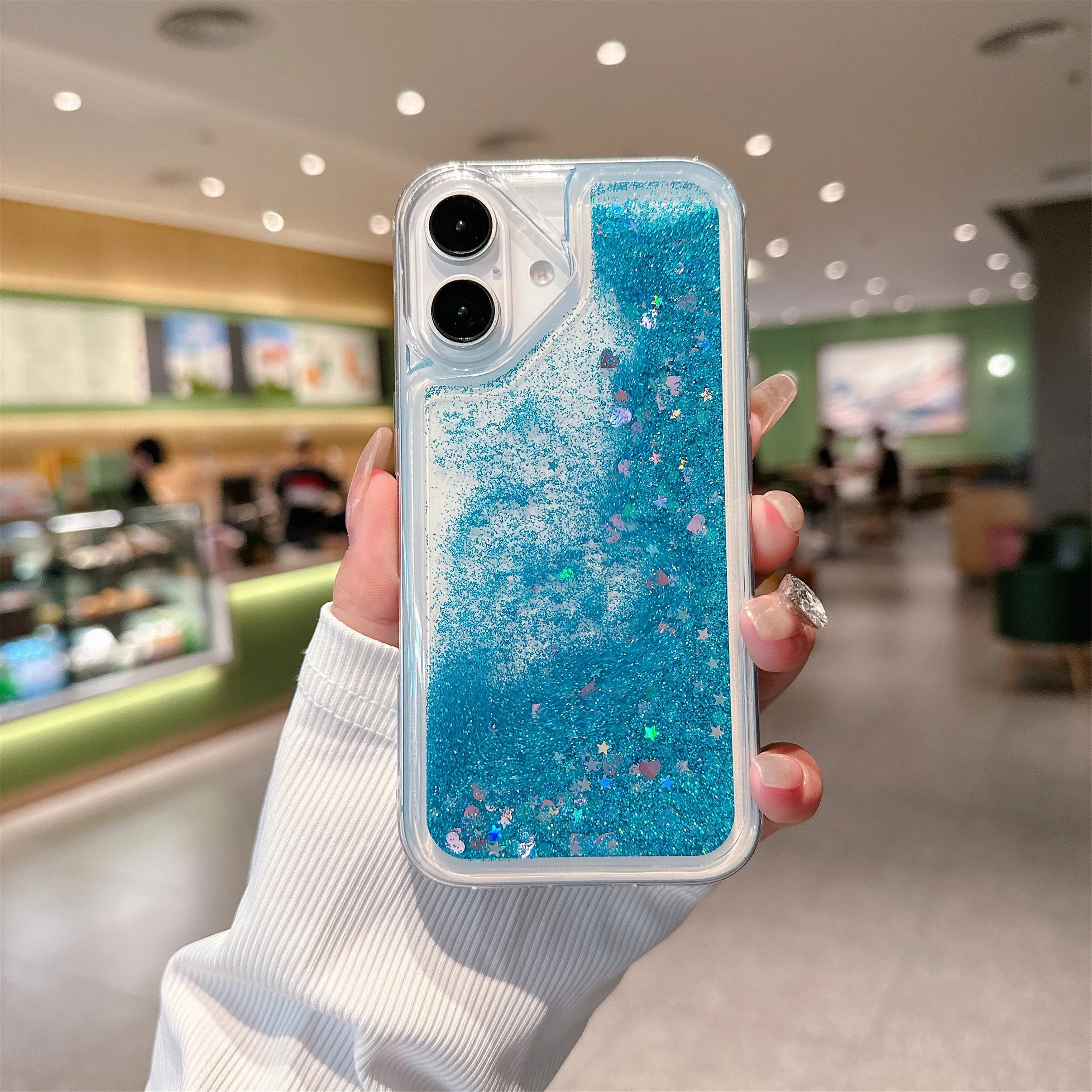 Glitzernde Treibsand-Hülle für iPhone 17 Serie Softcase
