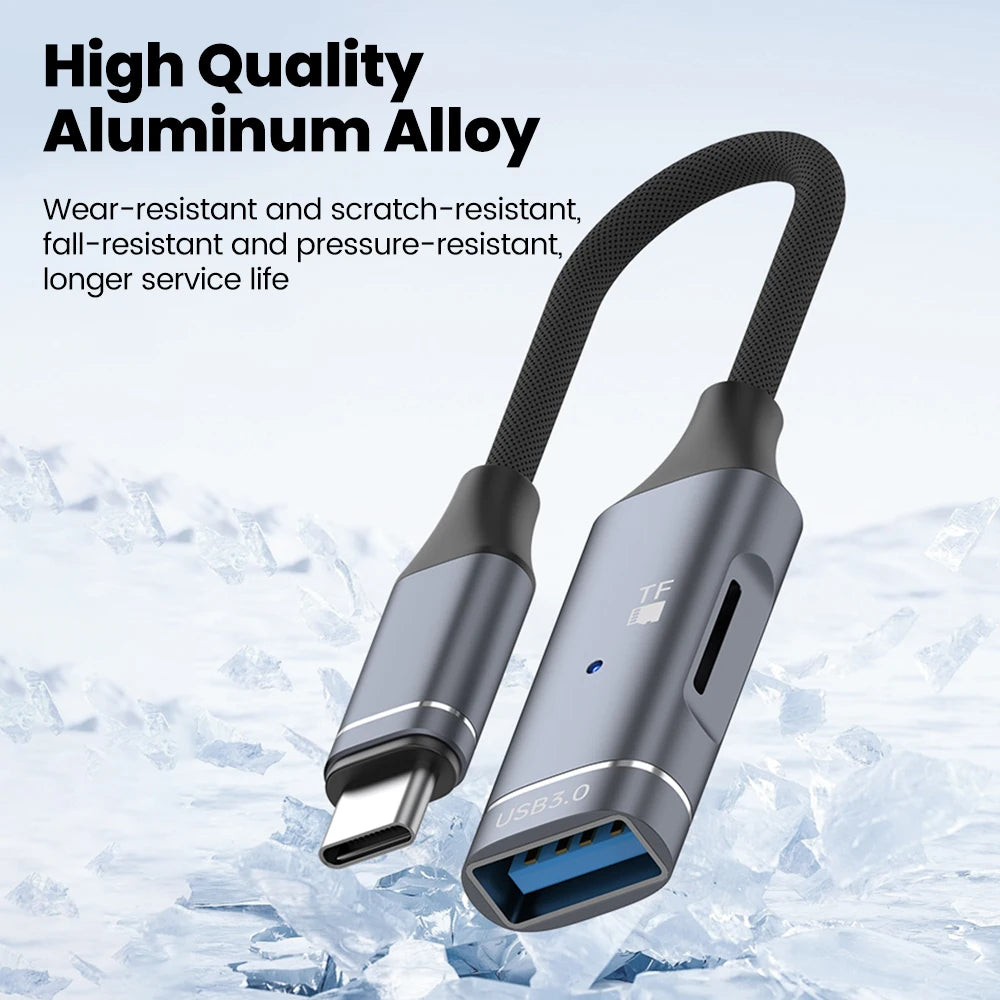 2-in-1 OTG Adapter USB-C & Lightning Kartenleser