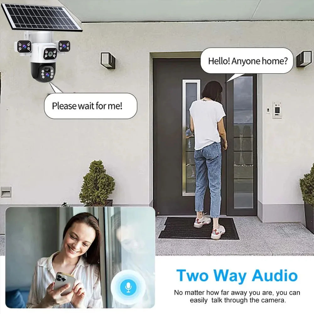 12MP Solar WiFi Surveillance Camera with PTZ &amp; 6K