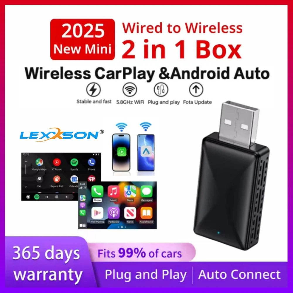 CarPlay Wireless Adapter 2in1 für Volvo Benz VW