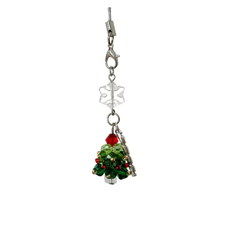 Christmas mobile phone strap with tree charm