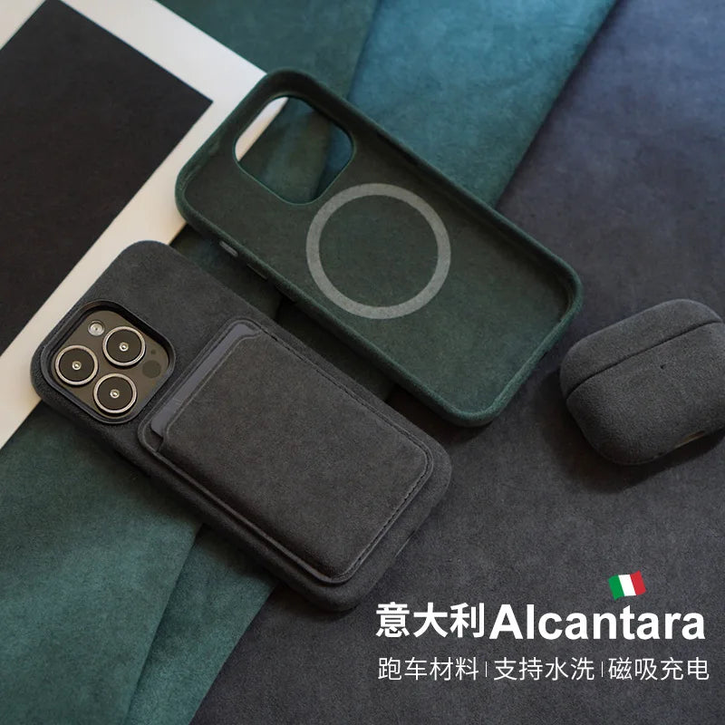 Alcantara Lederhülle für iPhone 17 Pro Max