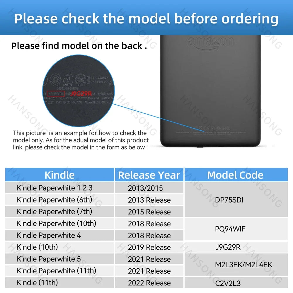 Hülle für Kindle Paperwhite 12. Gen 7"