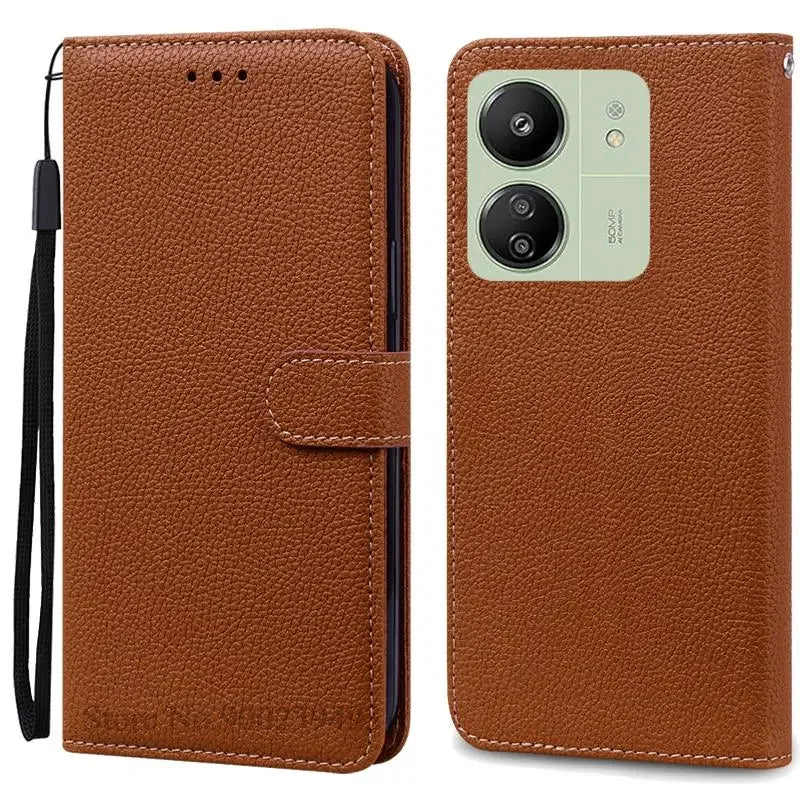 Leder Klapphülle für Redmi 13C