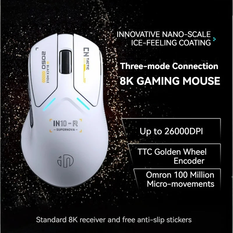 Kabellose Gaming-Maus IN10R 8K Sensor, leicht & stark