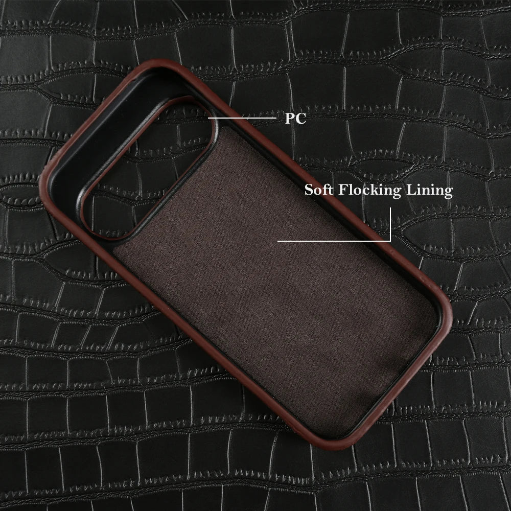 Magnetische Magsafe Lederhülle für Google Pixel 10