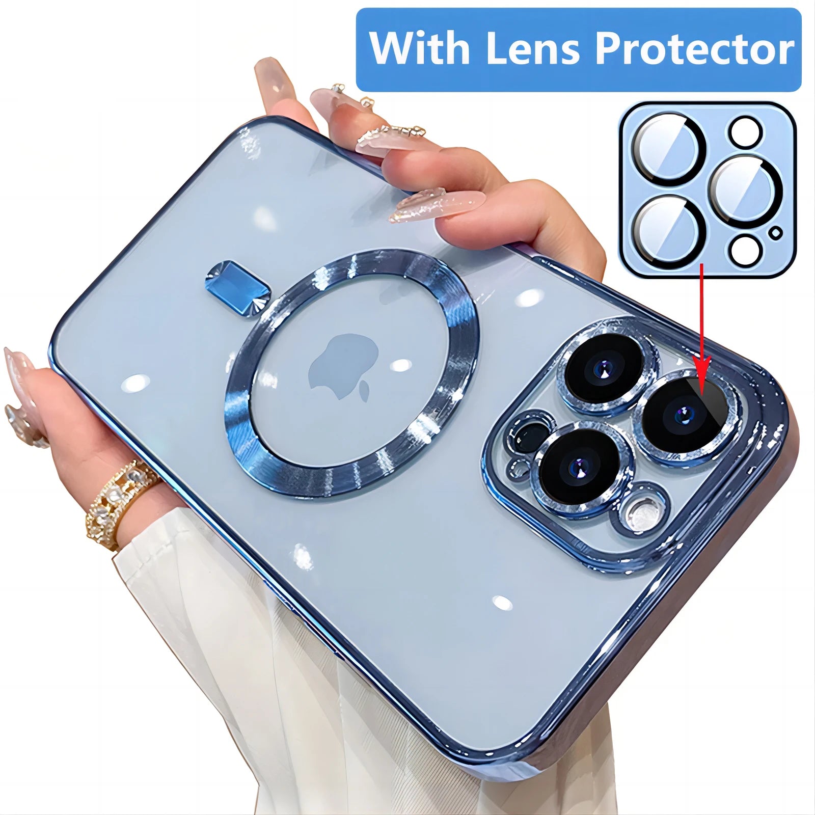 Magnetische Hülle für iPhone mit Glas