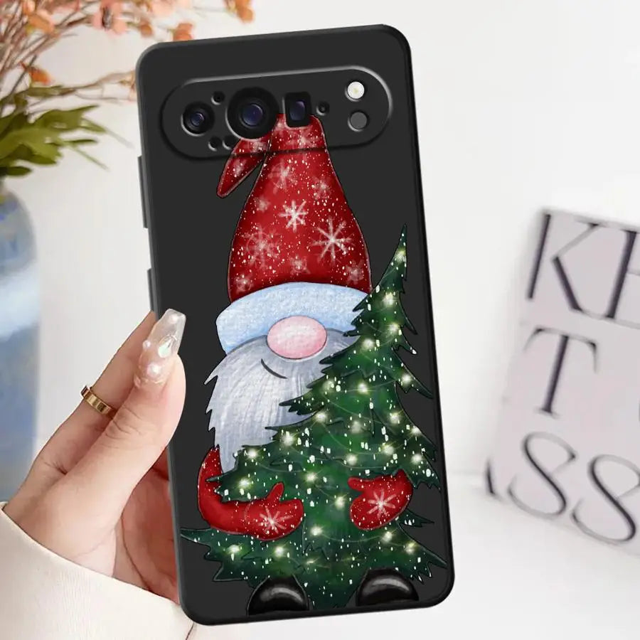 Weiche Weihnachtsmann Handyhülle TPU für Google Pixel 8 9 10 stoßfest kratzfest flexibel