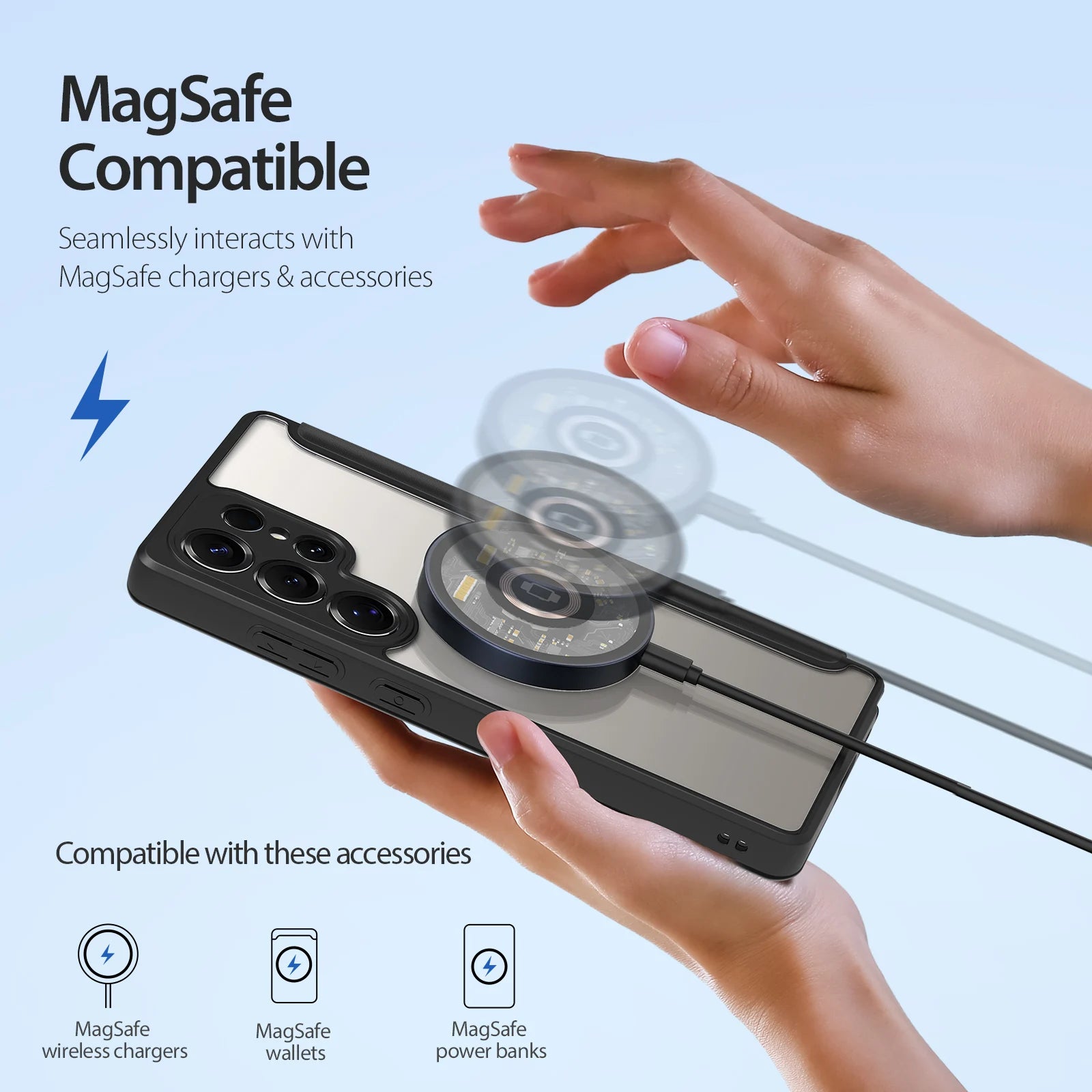 Magnetische Flip Hülle für Samsung Galaxy S23 S24 S25