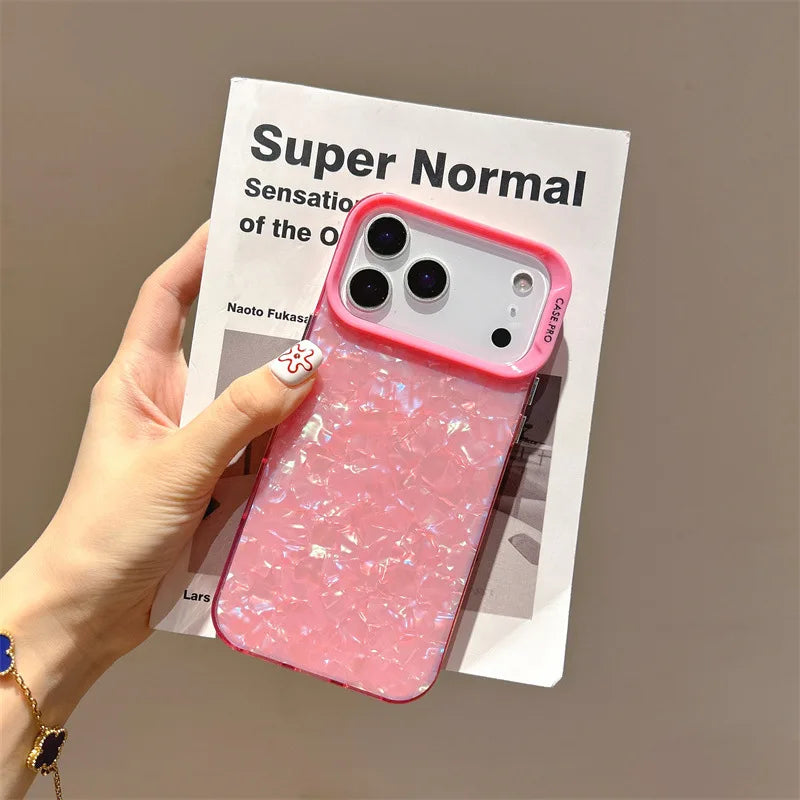 Luxuriöse Marmor Glitzer Hülle für iPhone 17 Pro Max