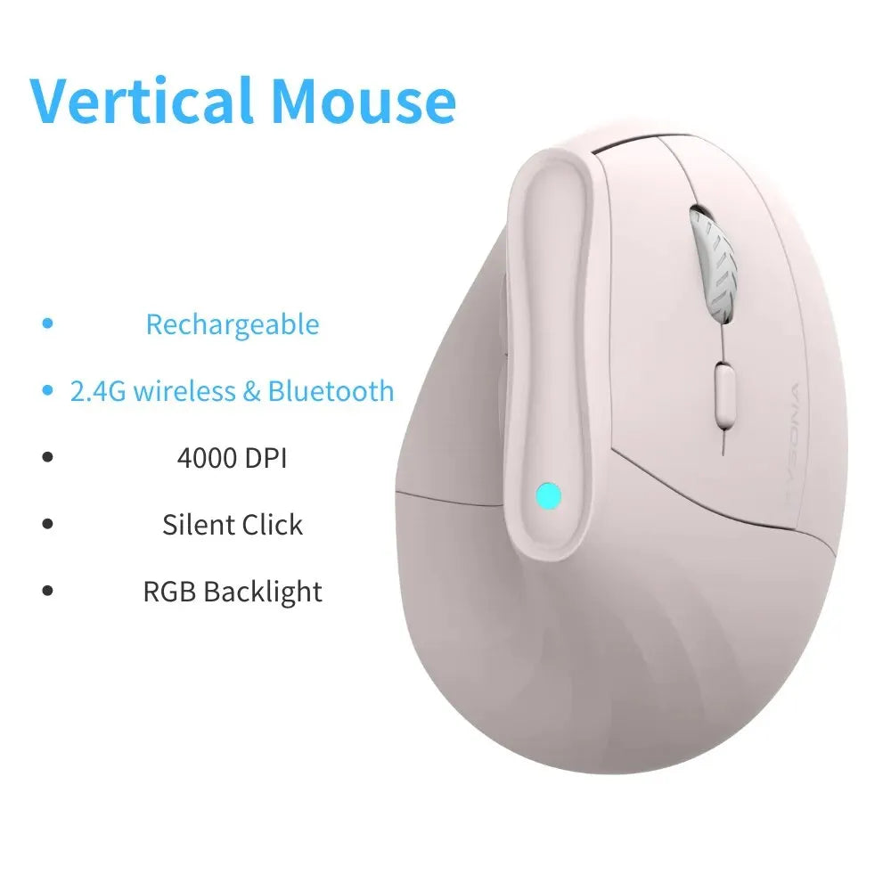Vertikale ergonomische Bluetooth Maus mit 4000 DPI