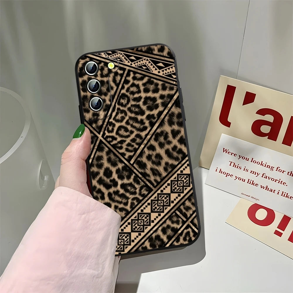 Abstrakte Tiger Mädchen Hülle für Samsung Galaxy