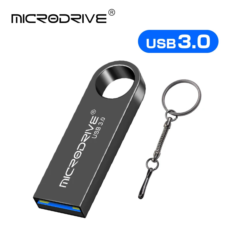 Metall USB 3.0 Stick 128–512GB Pendrive