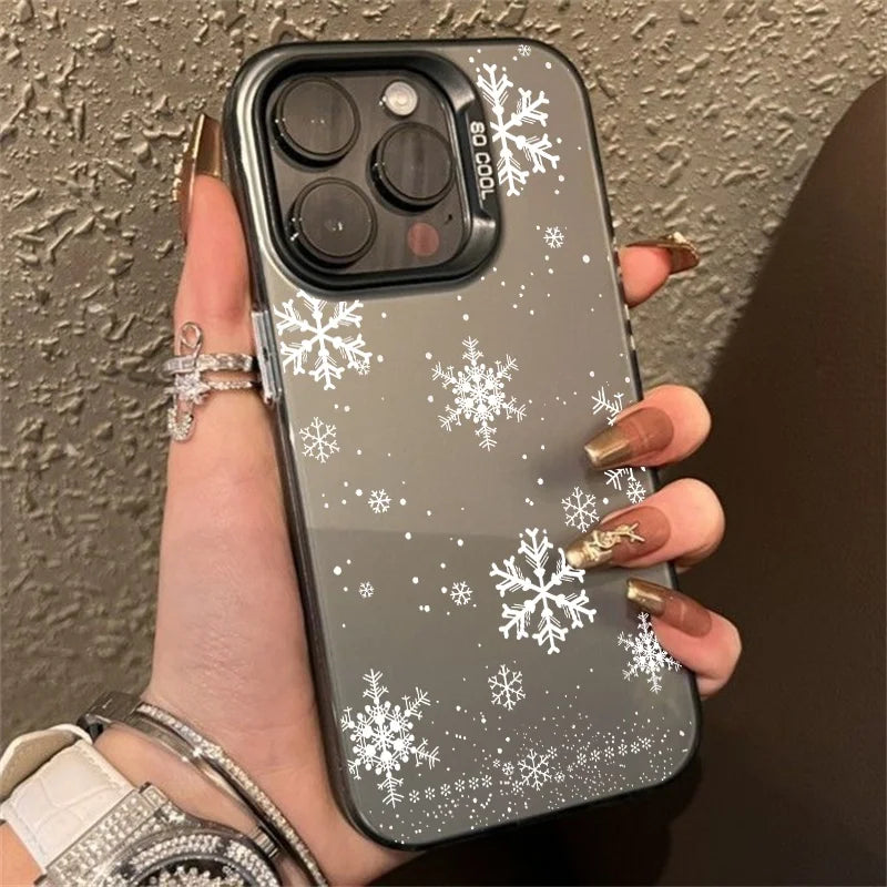 Weihnachts-Schneeflocken Hülle für Samsung S26